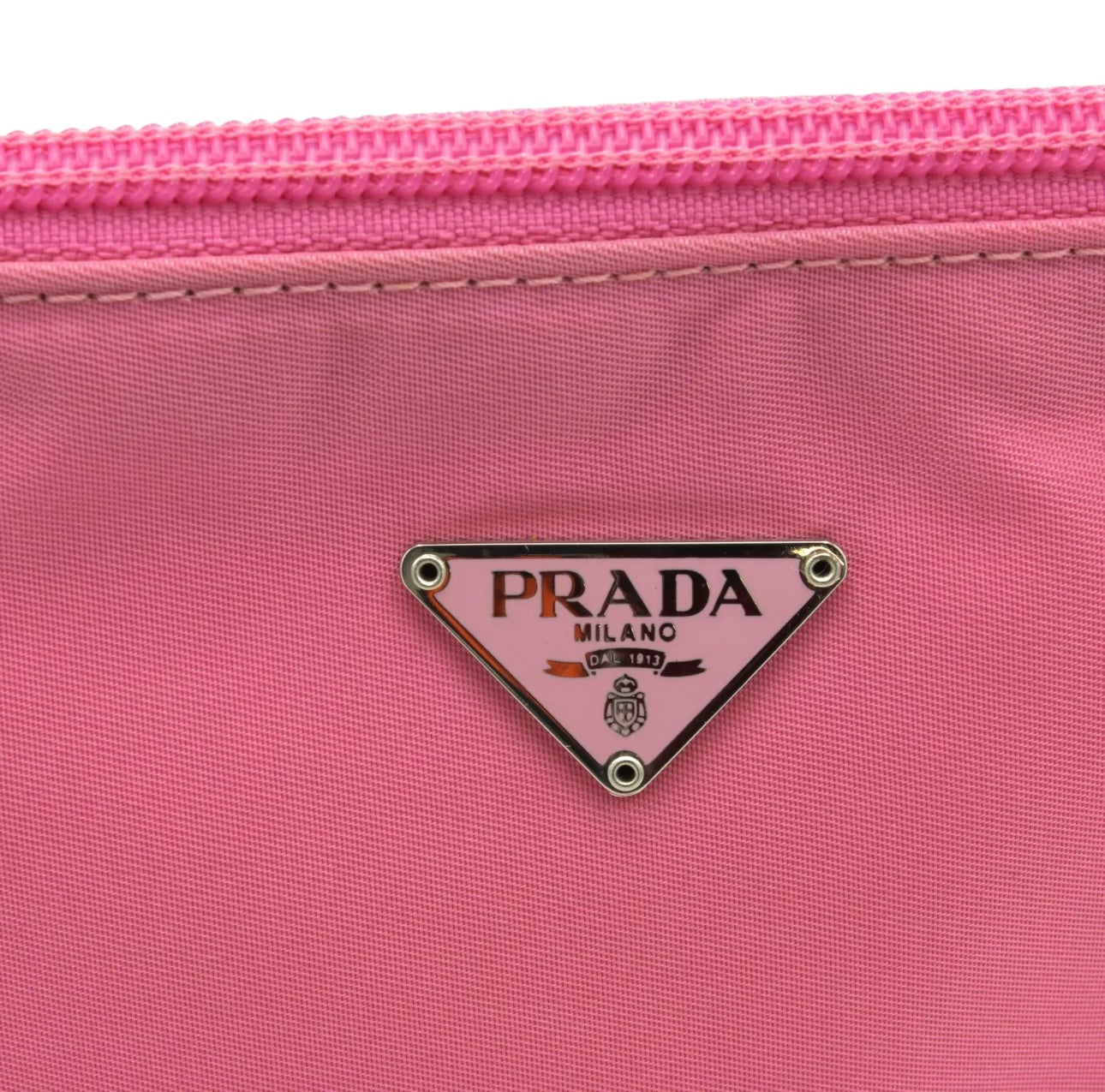 Pre Loved Prada Hot Pink Nylon Mini Bag with Dust Bag
