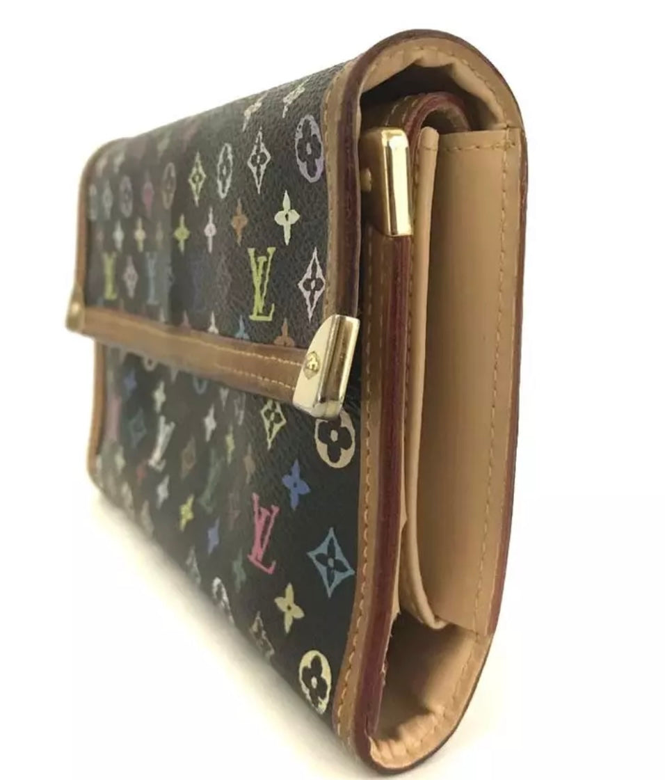 Vintage Murakami Louis Vuitton Monogram Multicolore International Wallet (2004)