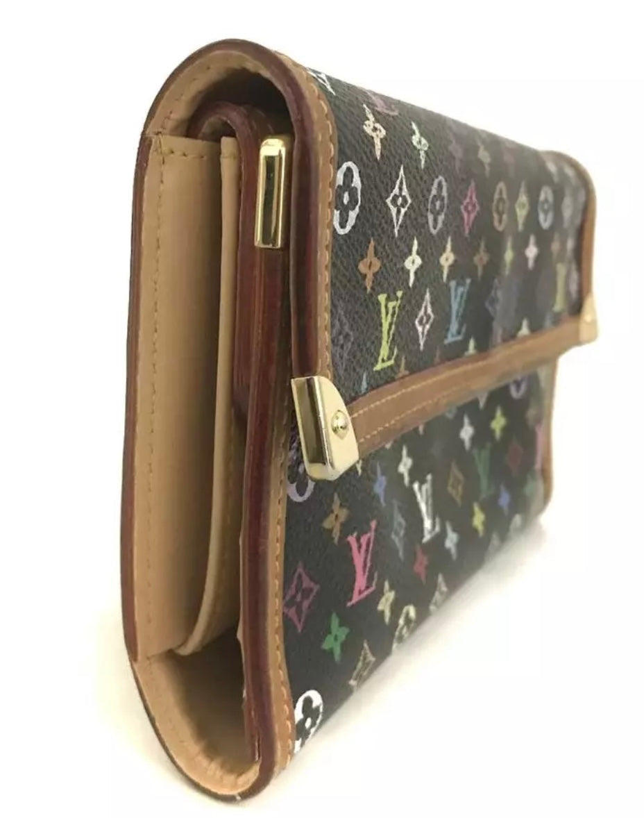 Vintage Murakami Louis Vuitton Monogram Multicolore International Wallet (2004)