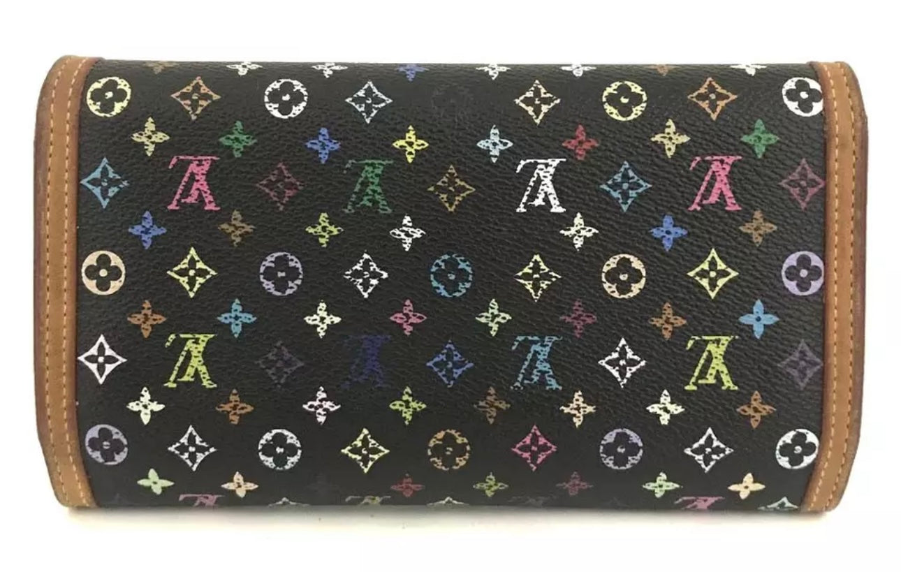Vintage Murakami Louis Vuitton Monogram Multicolore International Wallet (2004)