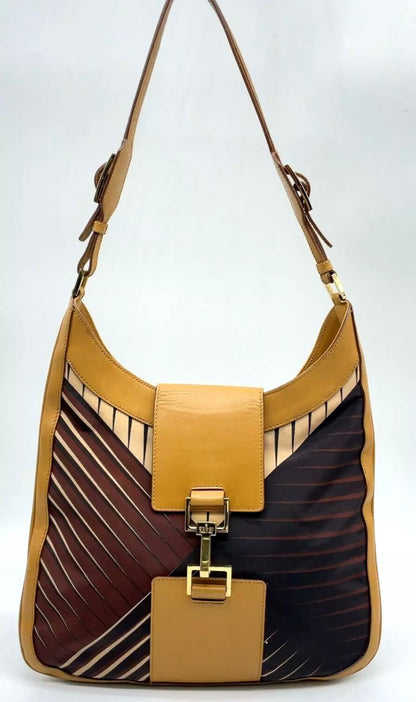 Gucci Jackie Geometric Striped Shoulder Bag
