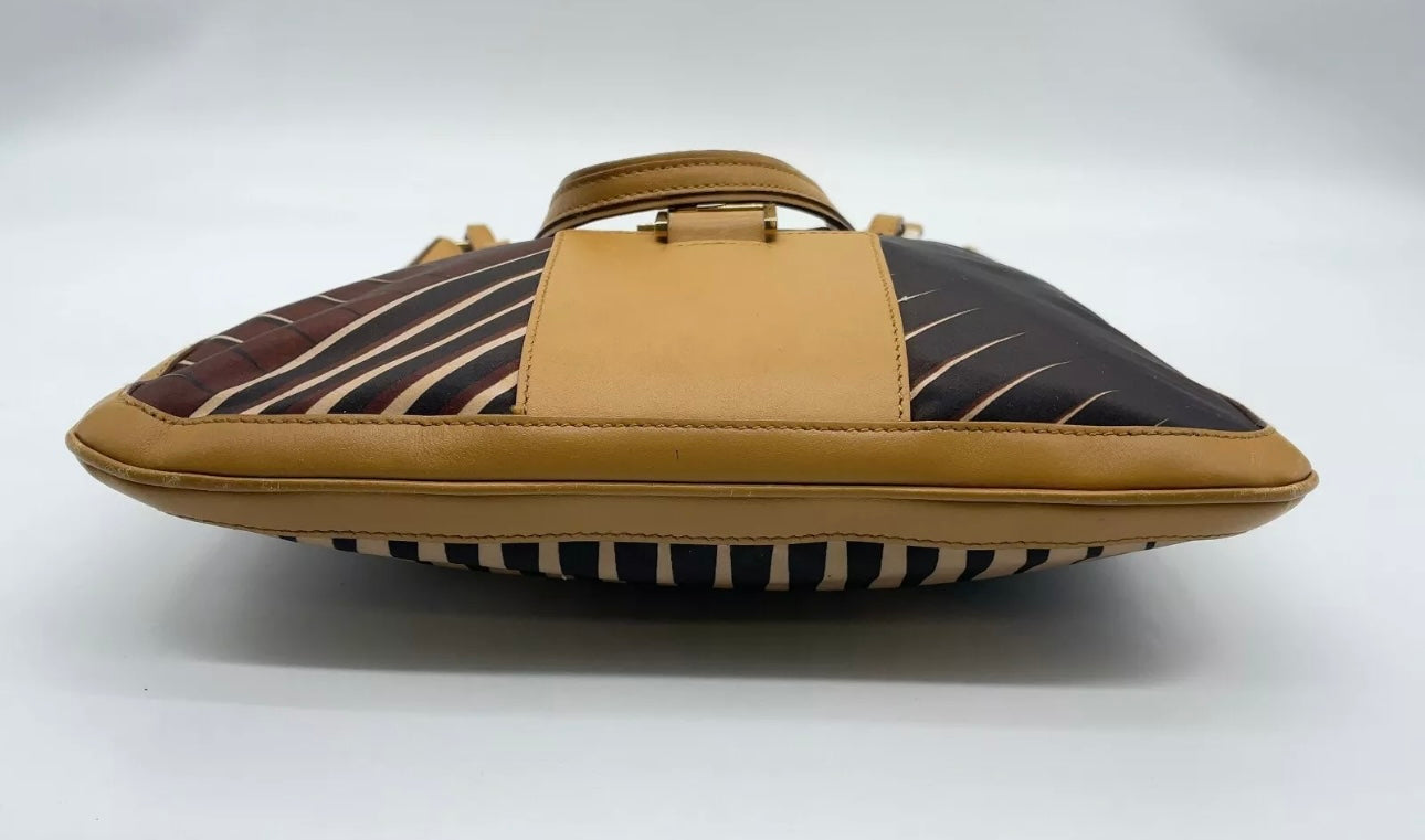 Gucci Jackie Geometric Striped Shoulder Bag