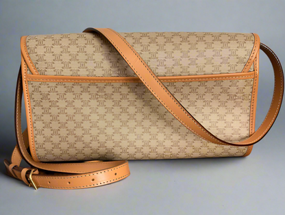 PreLoved Vintage Céline Macadam Envelope Crossbody Bag